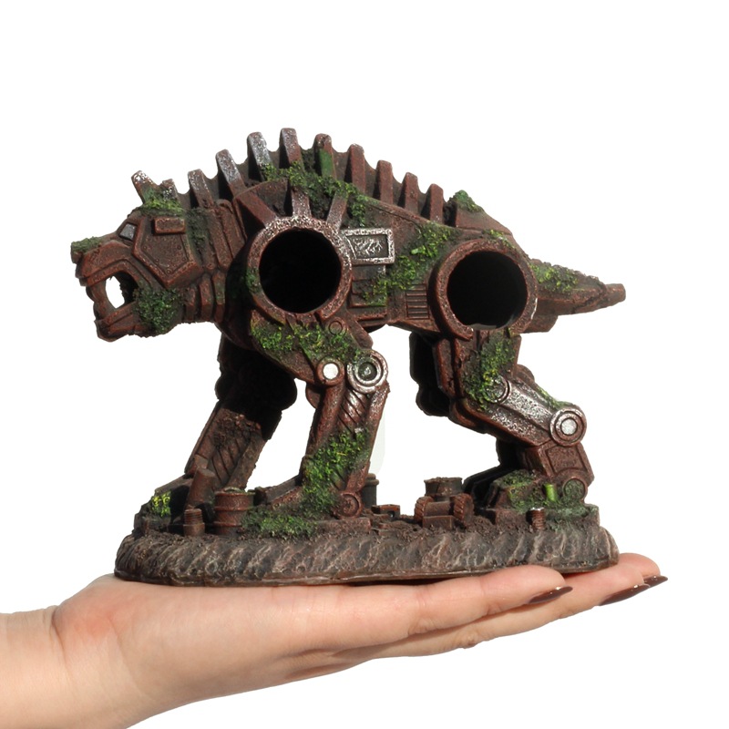 Ornament Resin Robotic Dog Aqu - огляд і ціна Planted Aquarium With Driftwood
