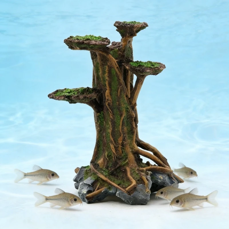 Artificial Moss Tree Driftwood - огляд і ціна Planted Aquarium With Driftwood