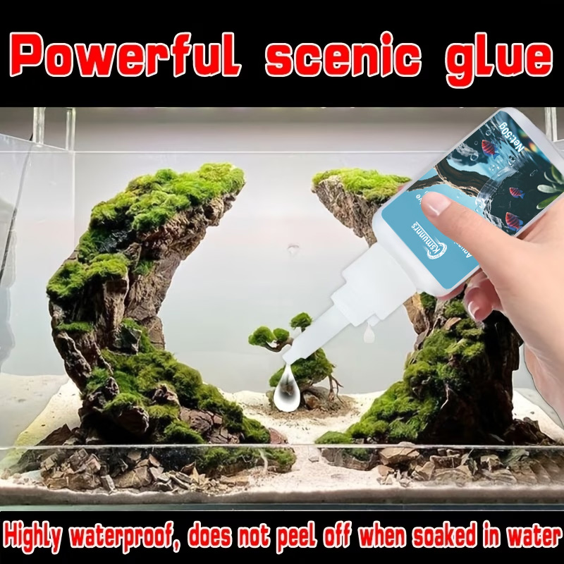 Aquarium Landscape Glue, Quick - огляд і ціна Planted Aquarium With Driftwood