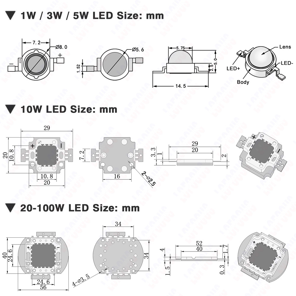 1W 3W 5W 10W 20W 30W 50W 100W  - огляд і ціна Aquarium Planted Seeds