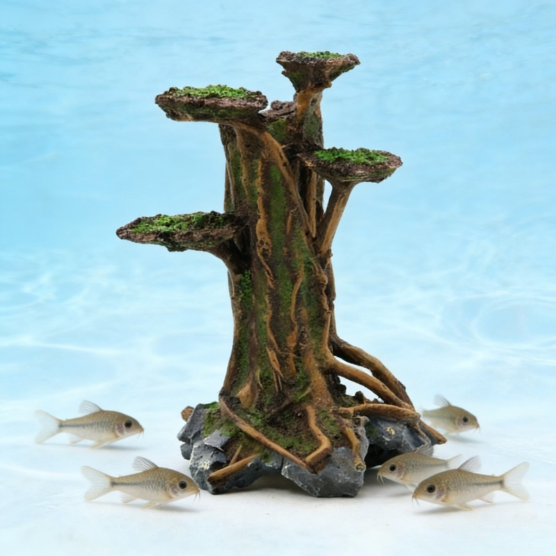 Artificial Moss Tree Driftwood - огляд і ціна Planted Aquarium With Driftwood
