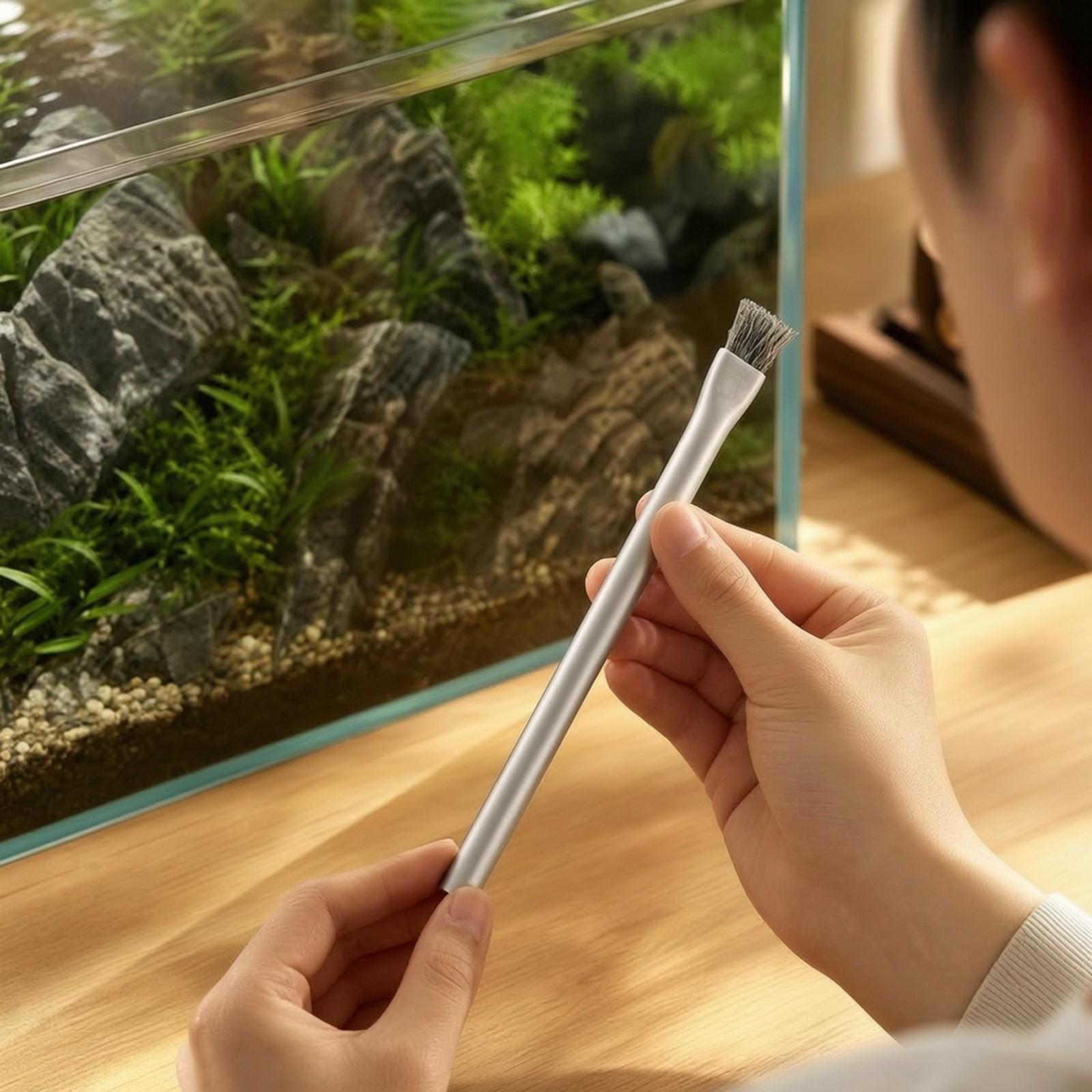 Fish Tank Algae Brush Stainles - огляд і ціна Planted Aquarium With Driftwood